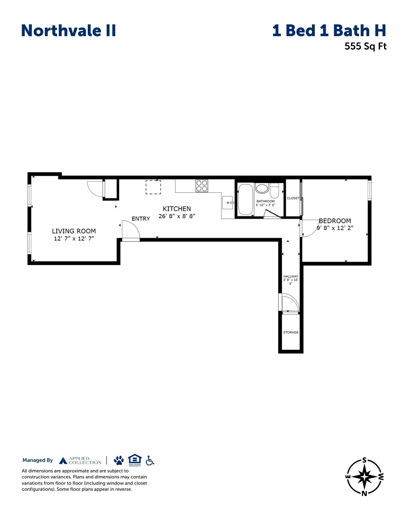 1 Bed 1 Bath H