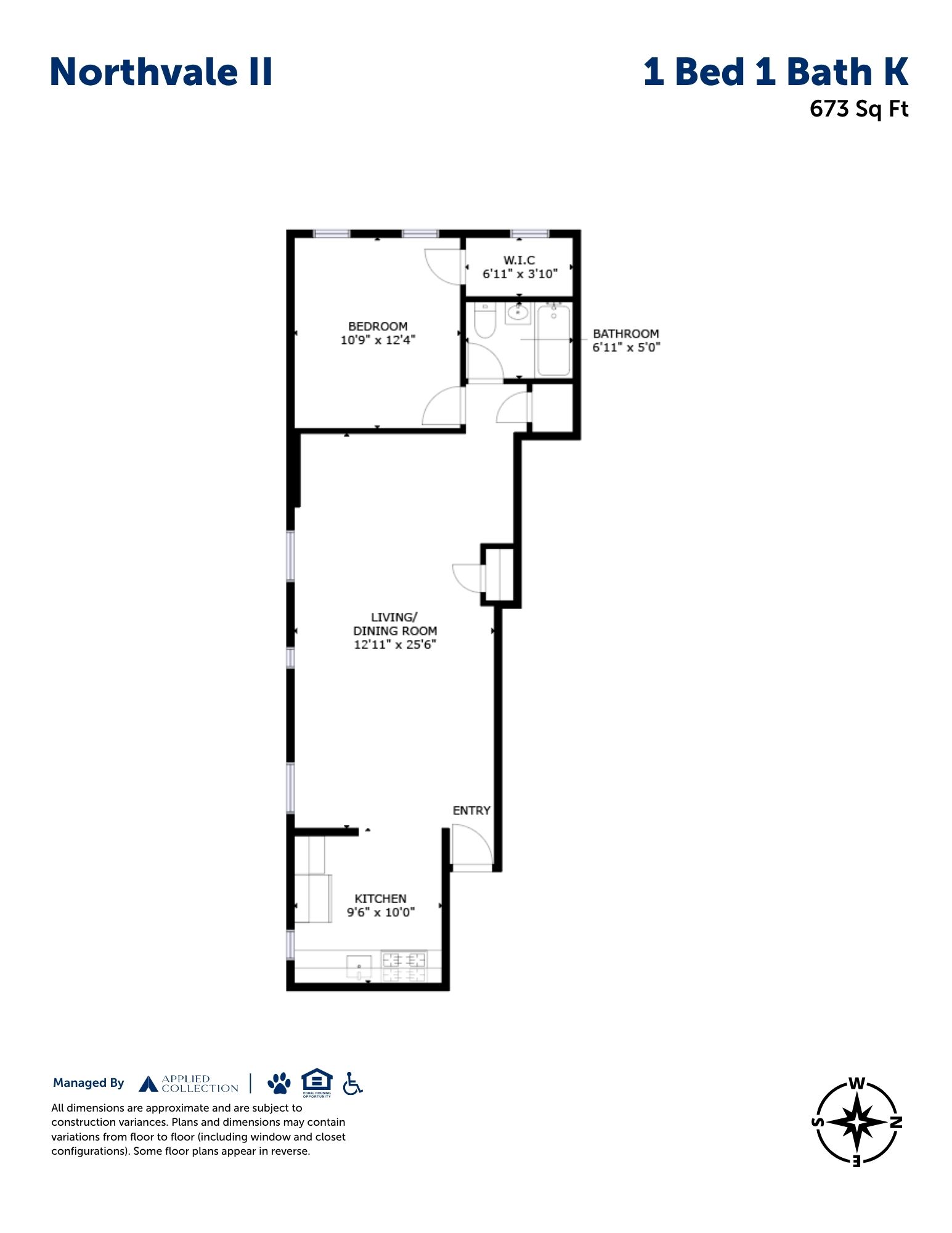 1 Bed 1 Bath K