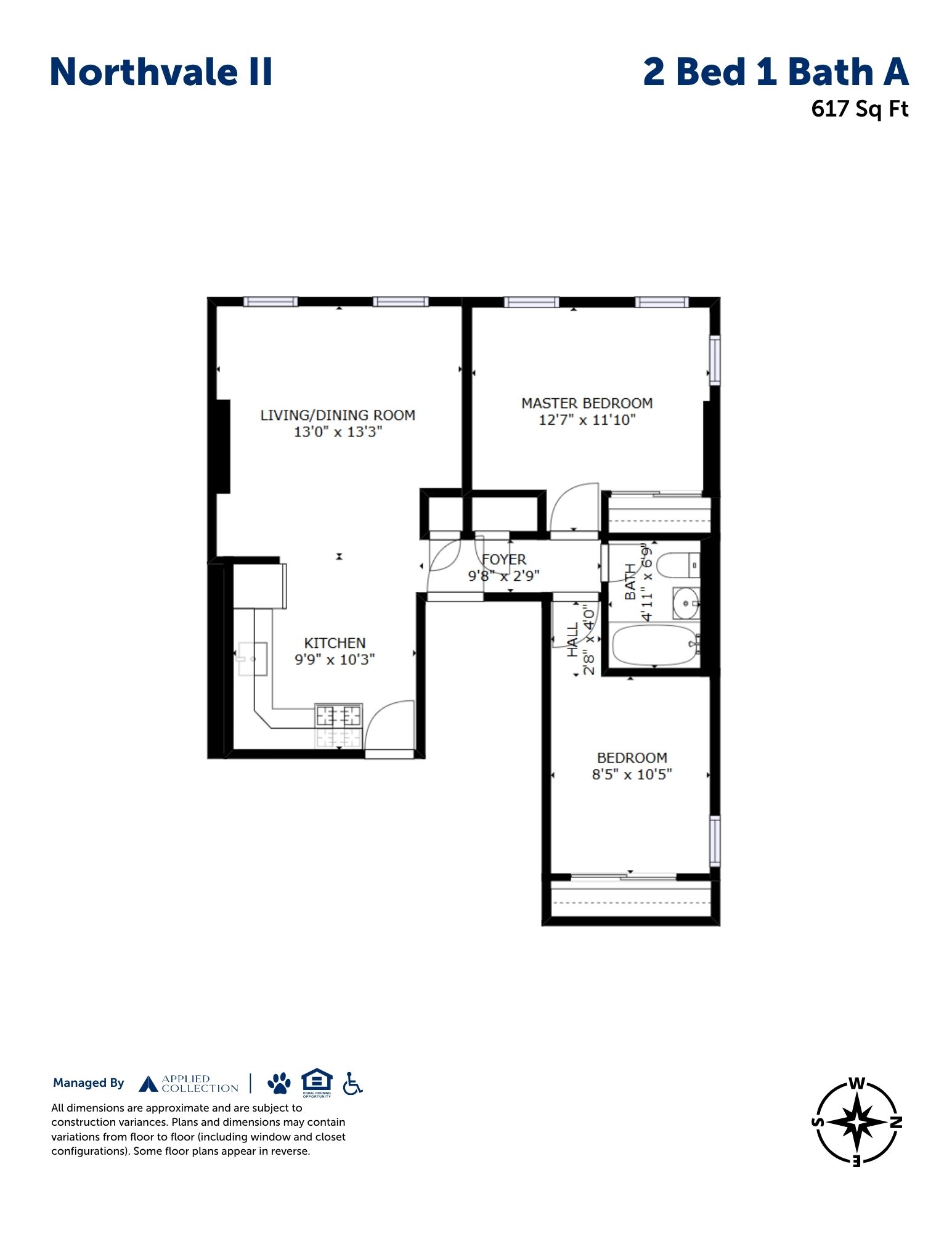 2 Bed 1 Bath A