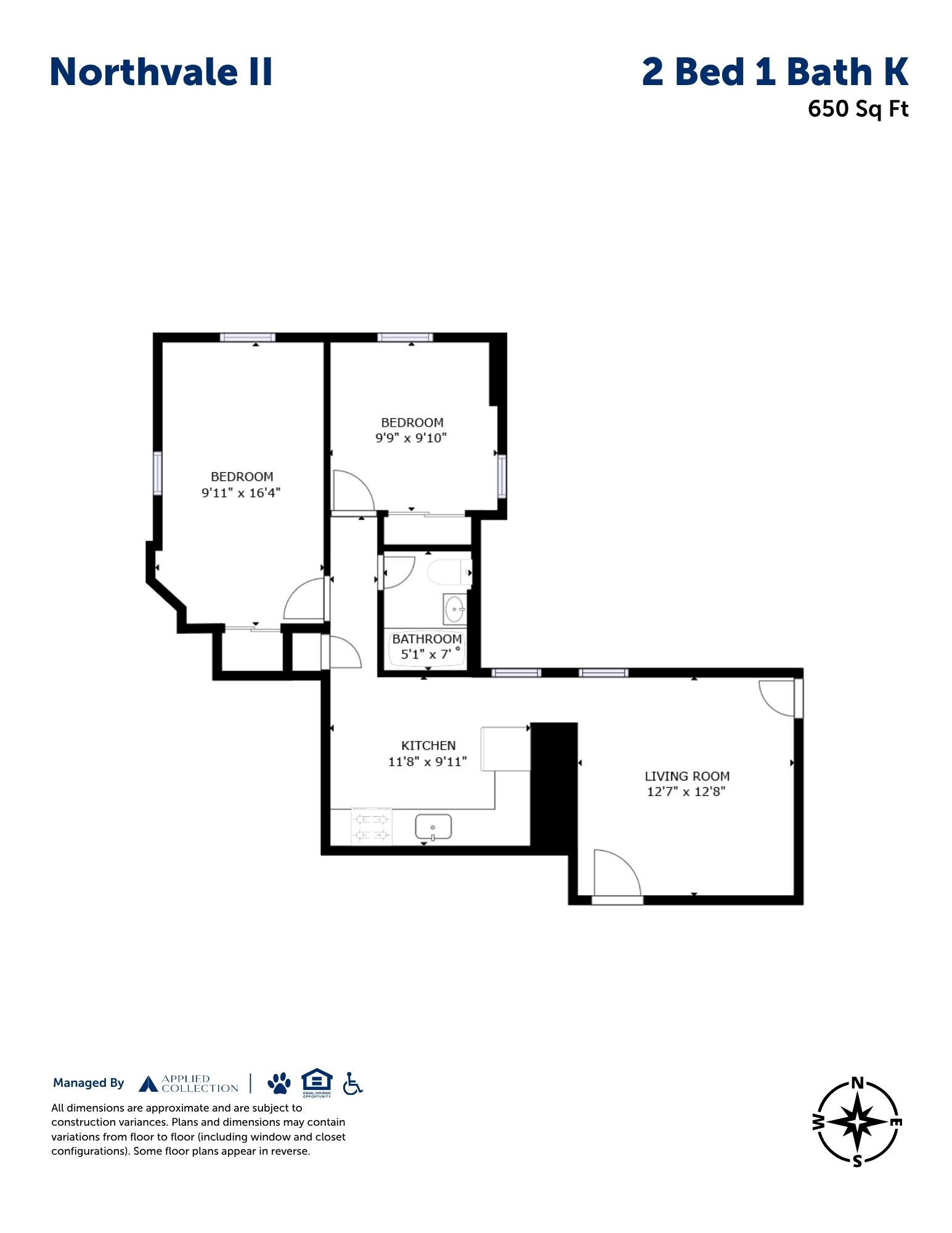 2 Bed 1 Bath K