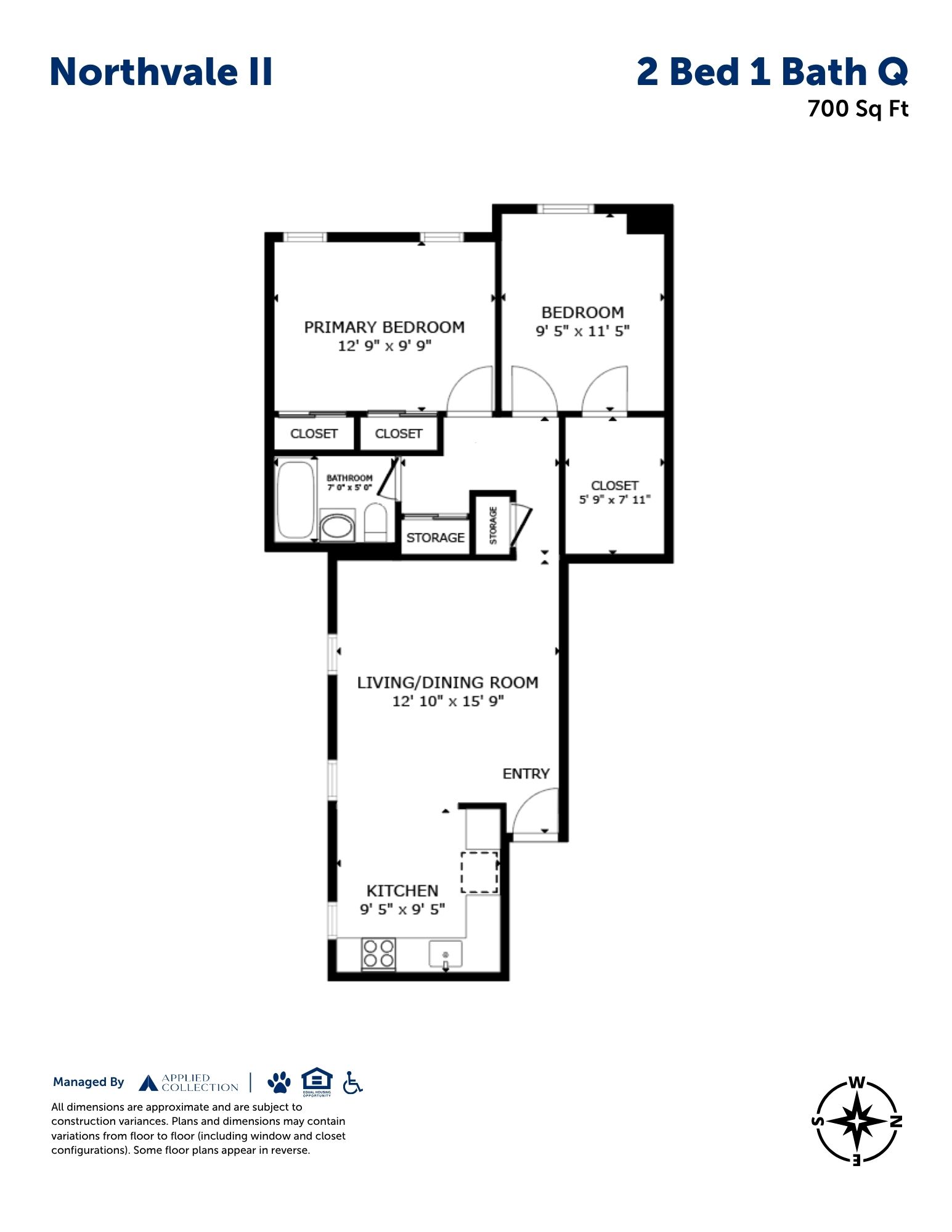 2 Bed 1 Bath Q