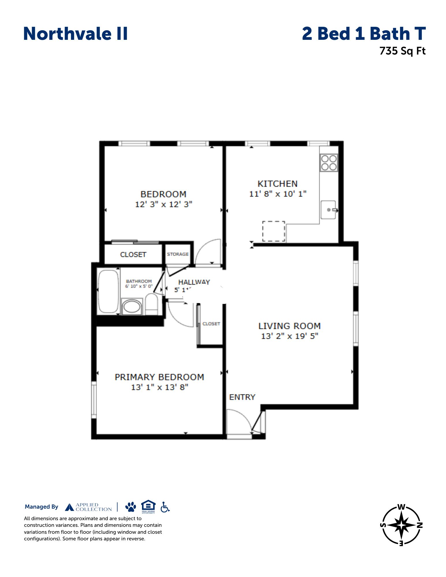 2 Bed 1 Bath T