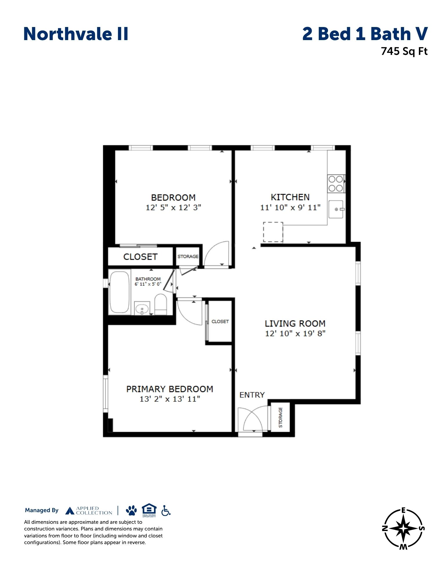 2 Bed 1 Bath V