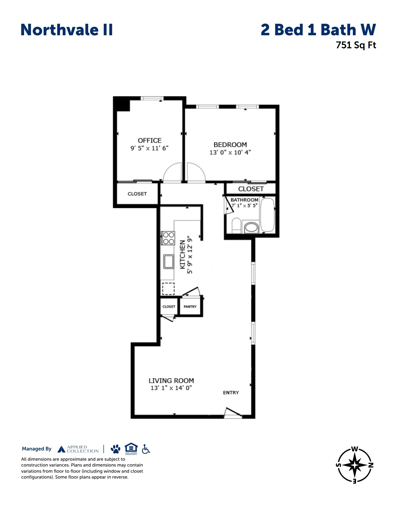 2 Bed 1 Bath W