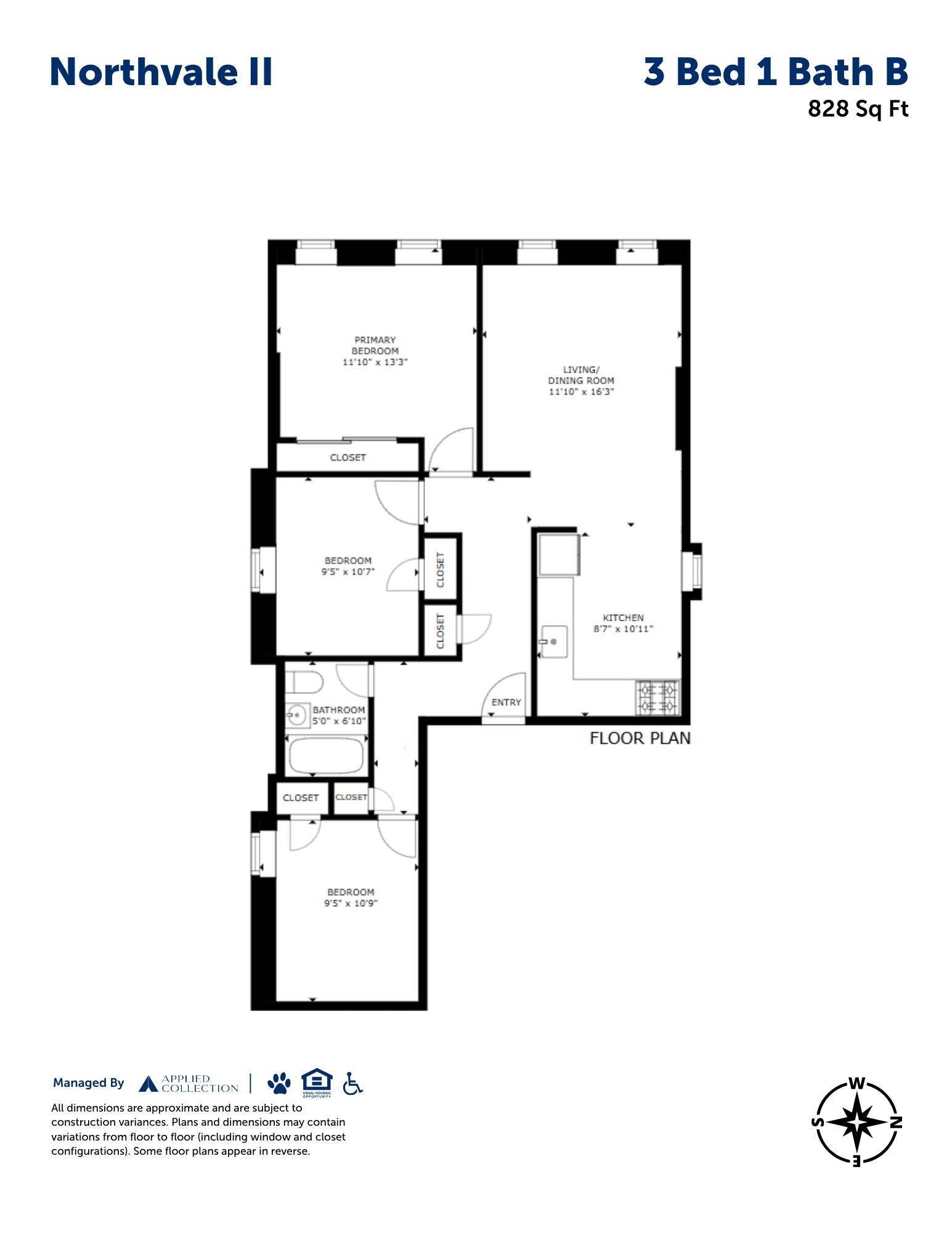 3 Bed 1 Bath B