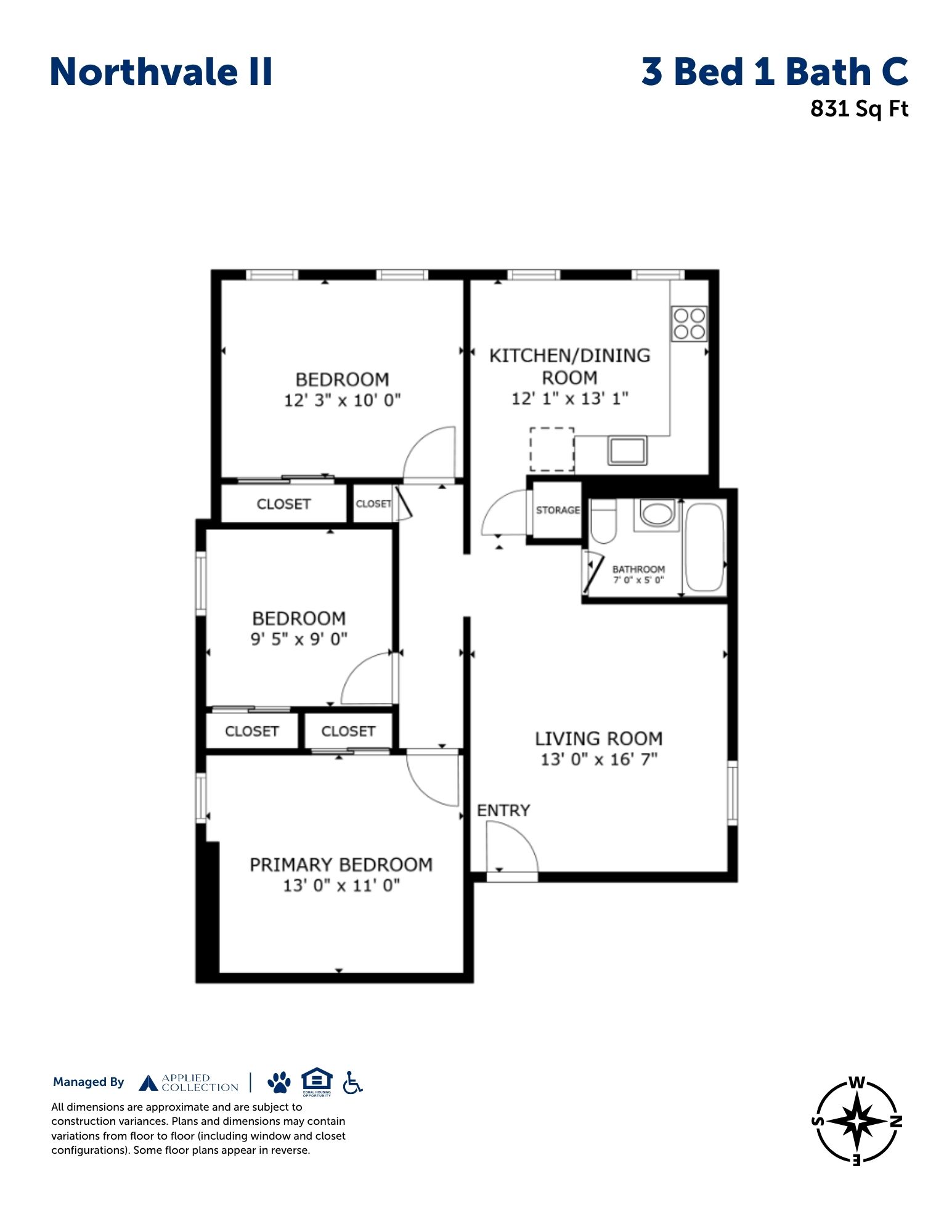 3 Bed 1 Bath C