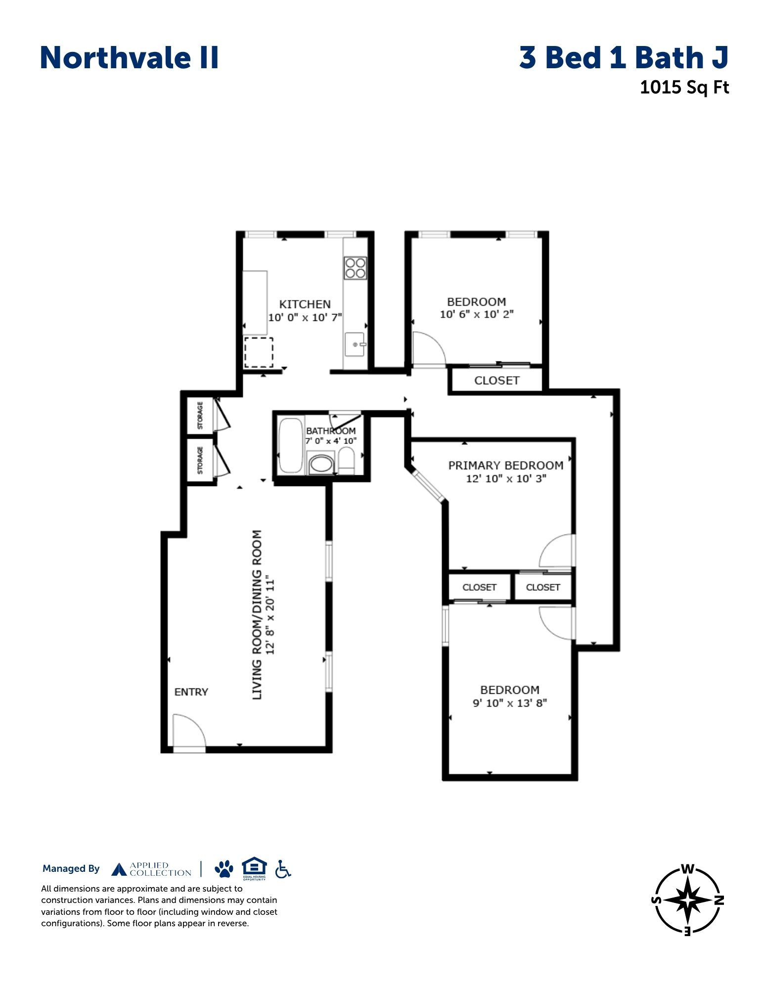3 Bed 1 Bath J