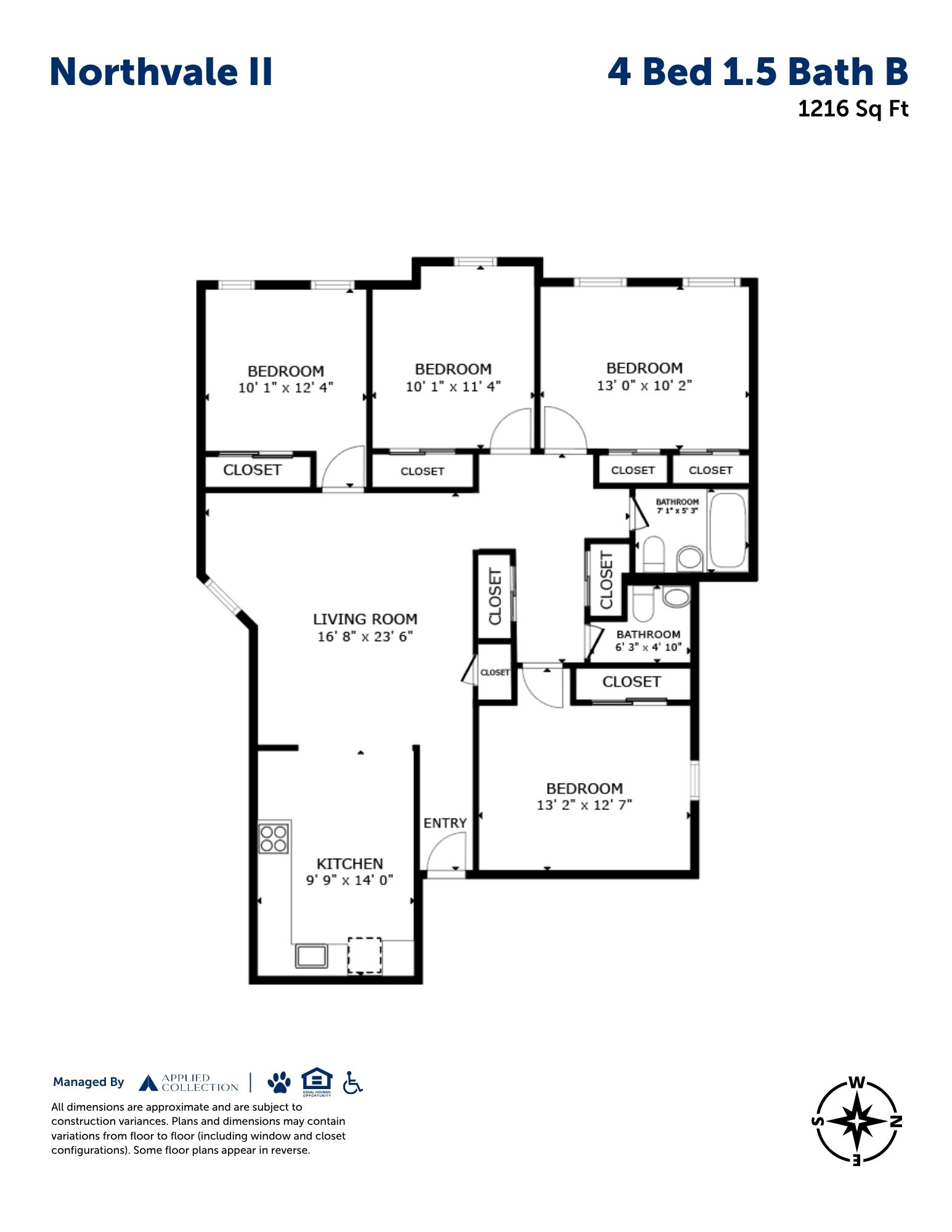4 Bed 1.5 Bath B