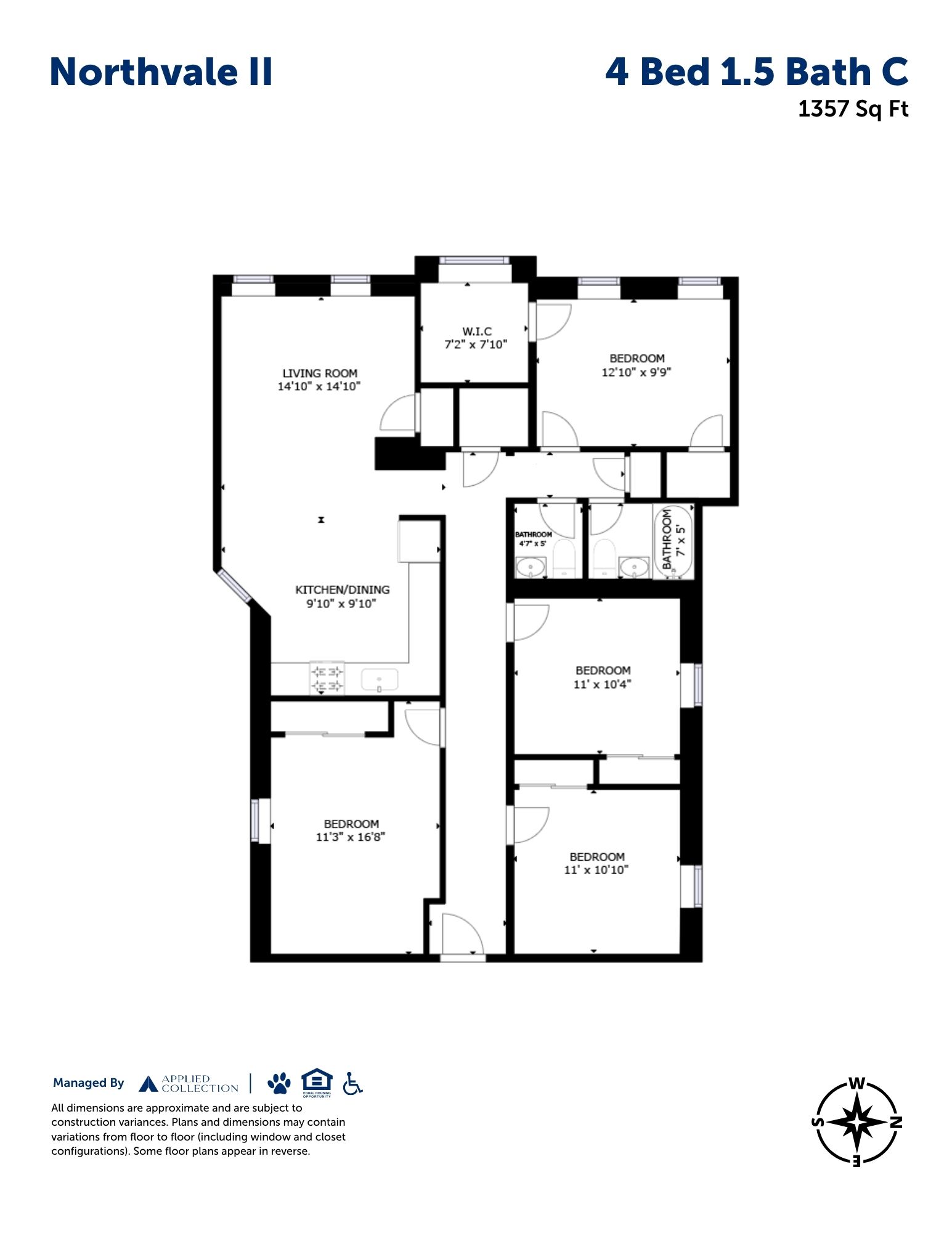4 Bed 1.5 Bath C