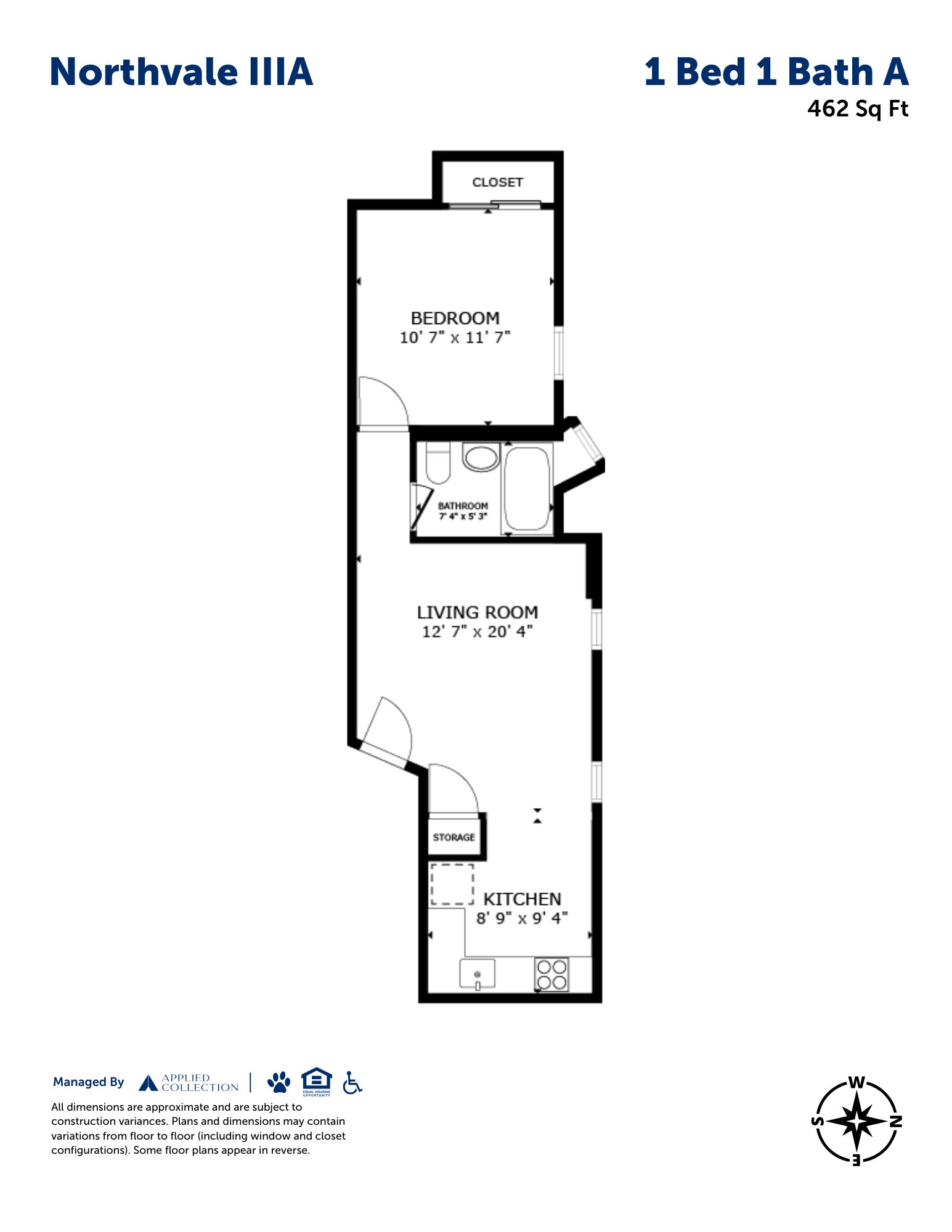 1 Bed 1 Bath A
