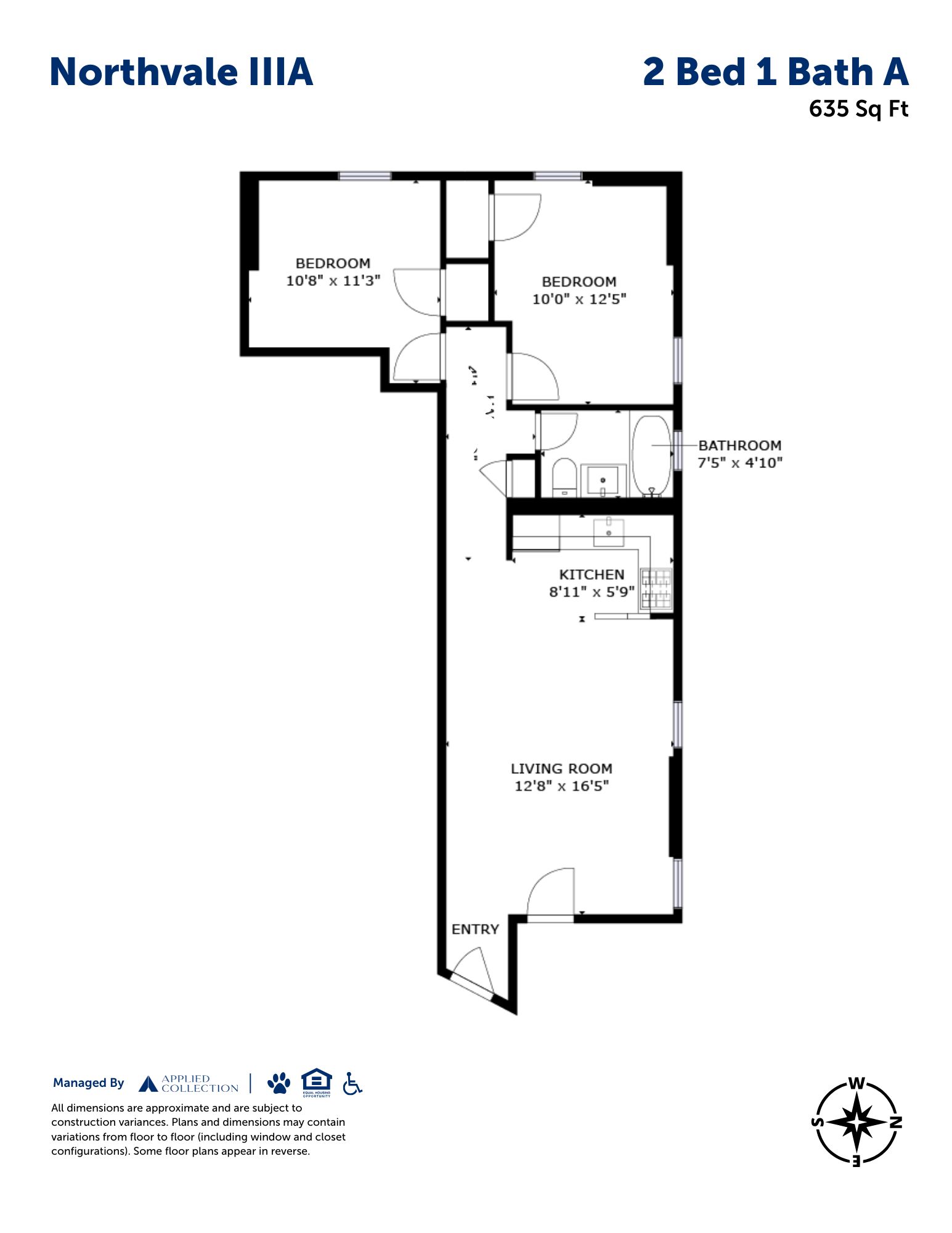 2 Bed 1 Bath A