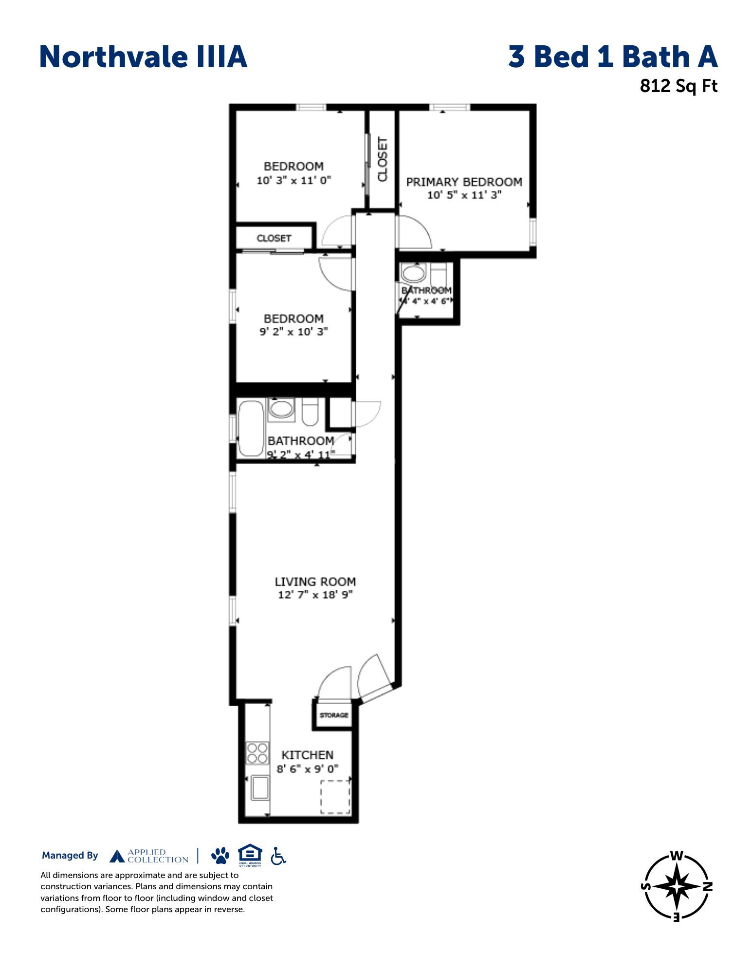 3 Bed 1.5 Bath A