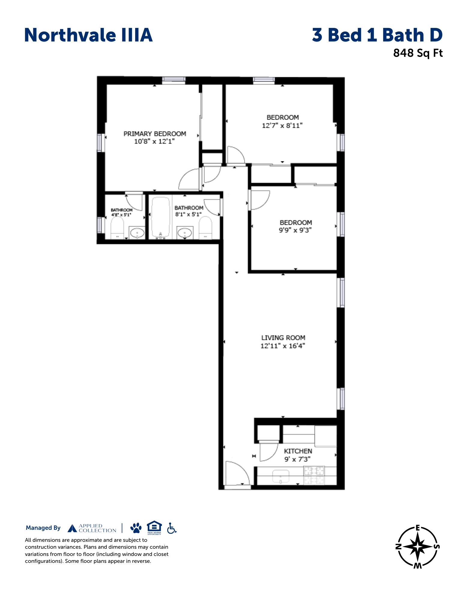 3 Bed 1.5 Bath D