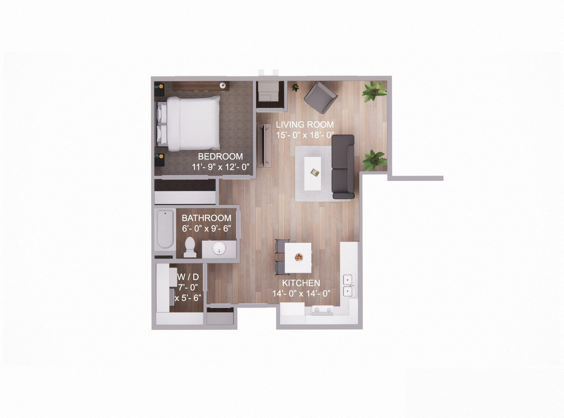 1 Bedroom 1 Bath