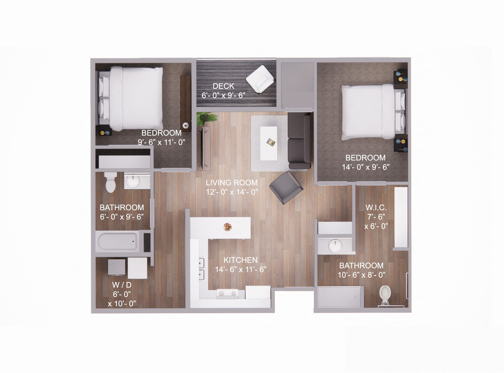 2 Bedroom 2 Bath