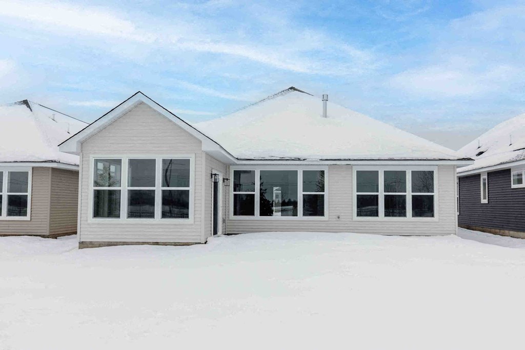 a house with snow on the ground