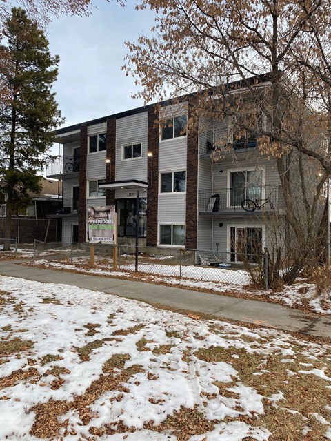 the building where the apartment is located