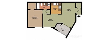 Style B - 1 Bedroom 1 Bath