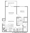 1 bedroom apartments in Durham, NC A1 floor plan