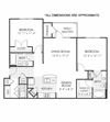 2 bedroom apartments in Durham, NC B1 floor plan