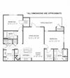 2 bedroom apartments in Durham, NC B2 floor plan