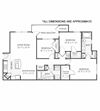 3 bedroom apartments in Durham, NC C1 (modified ADA floor plan)