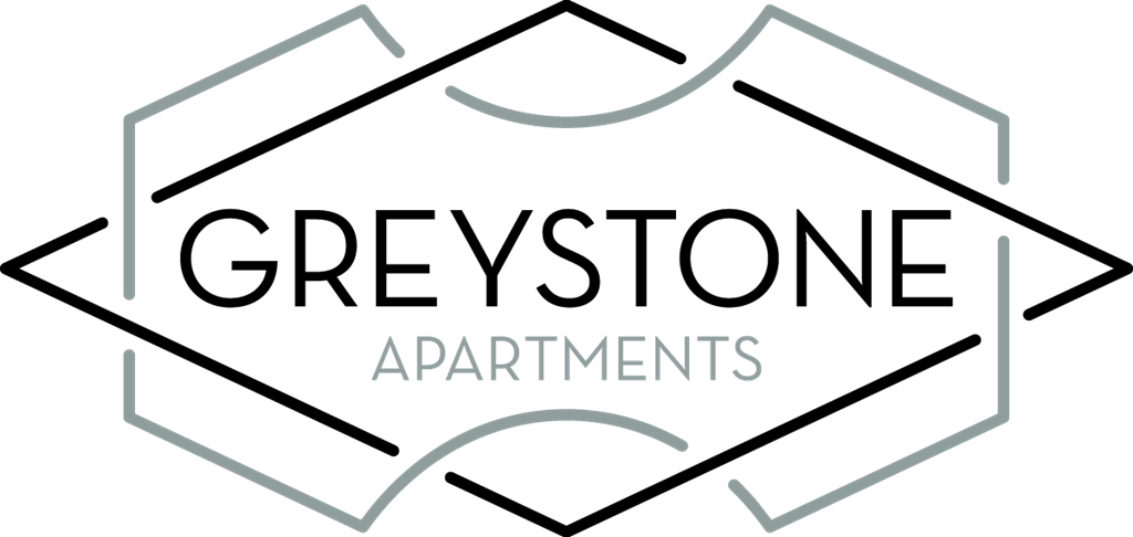 the logo or sign for the apartment building