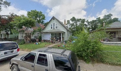 a car parked in front of a house