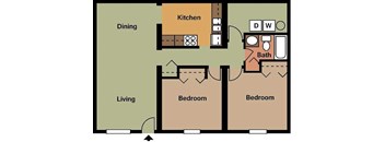 2 Bedroom 1 Bath with Screen Porch