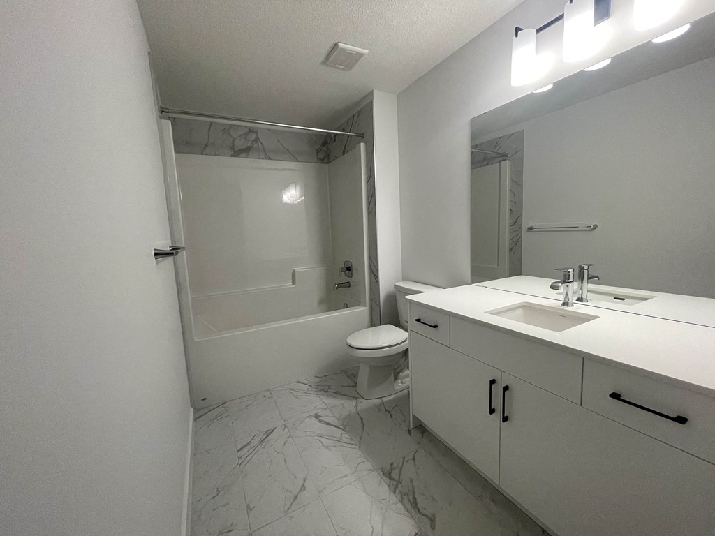 a bathroom with a sink and a toilet and a shower