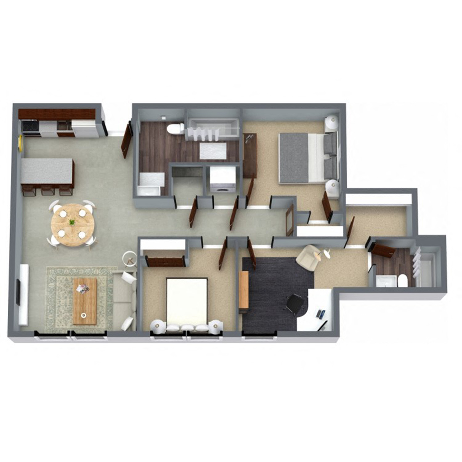 Carriage Floor Plan at 1501 Jackson in Omaha, NE