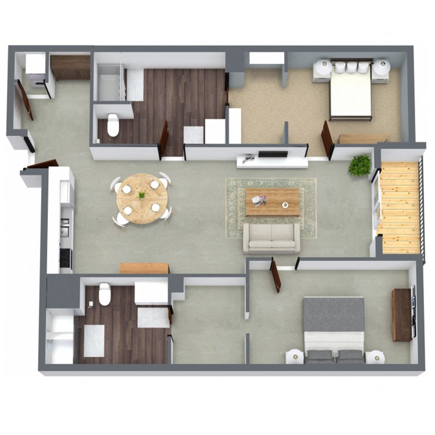 Market Floor Plan at 1501 Jackson in Omaha, NE