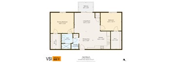 Oak-2 Bed, 1 Bath