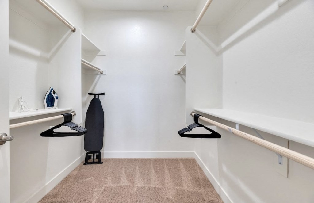 Closet storage at Camelback Townhomes.