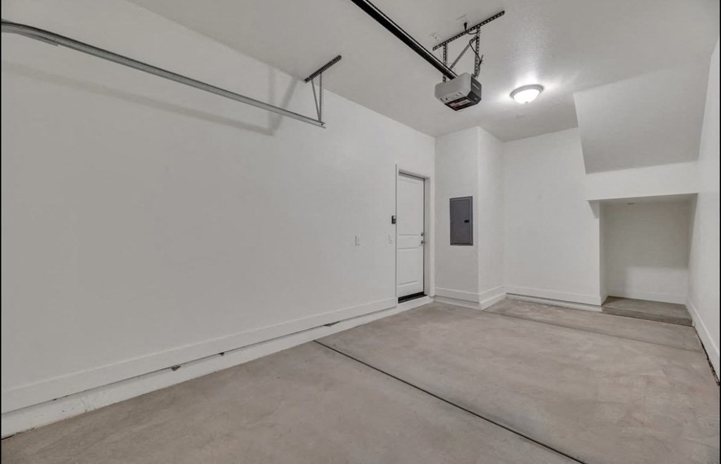 Garage parking at Camelback Townhomes.