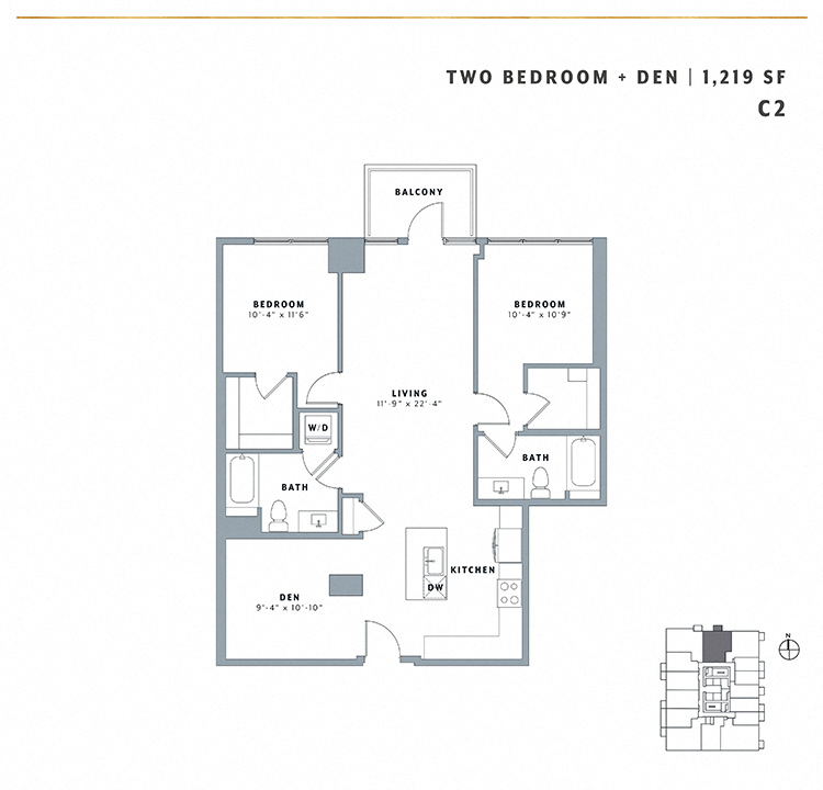 Two Bedroom + Den C2 Hallasan