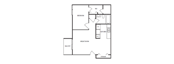 1 Bedroom, 1 Bathroom