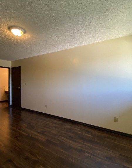 A room with a wooden floor and a light on the ceiling.