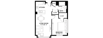 1 Bed/1 Bath - A1