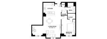 1 Bed/1 Bath Den  - AD2