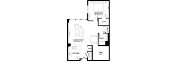 1 Bed/1 Bath Den  - AD1
