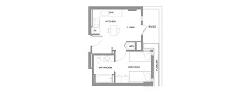 1 Bedroom East (Patio)