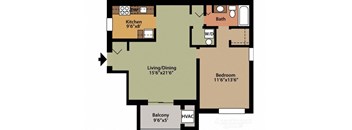 Style A 1 Bedroom