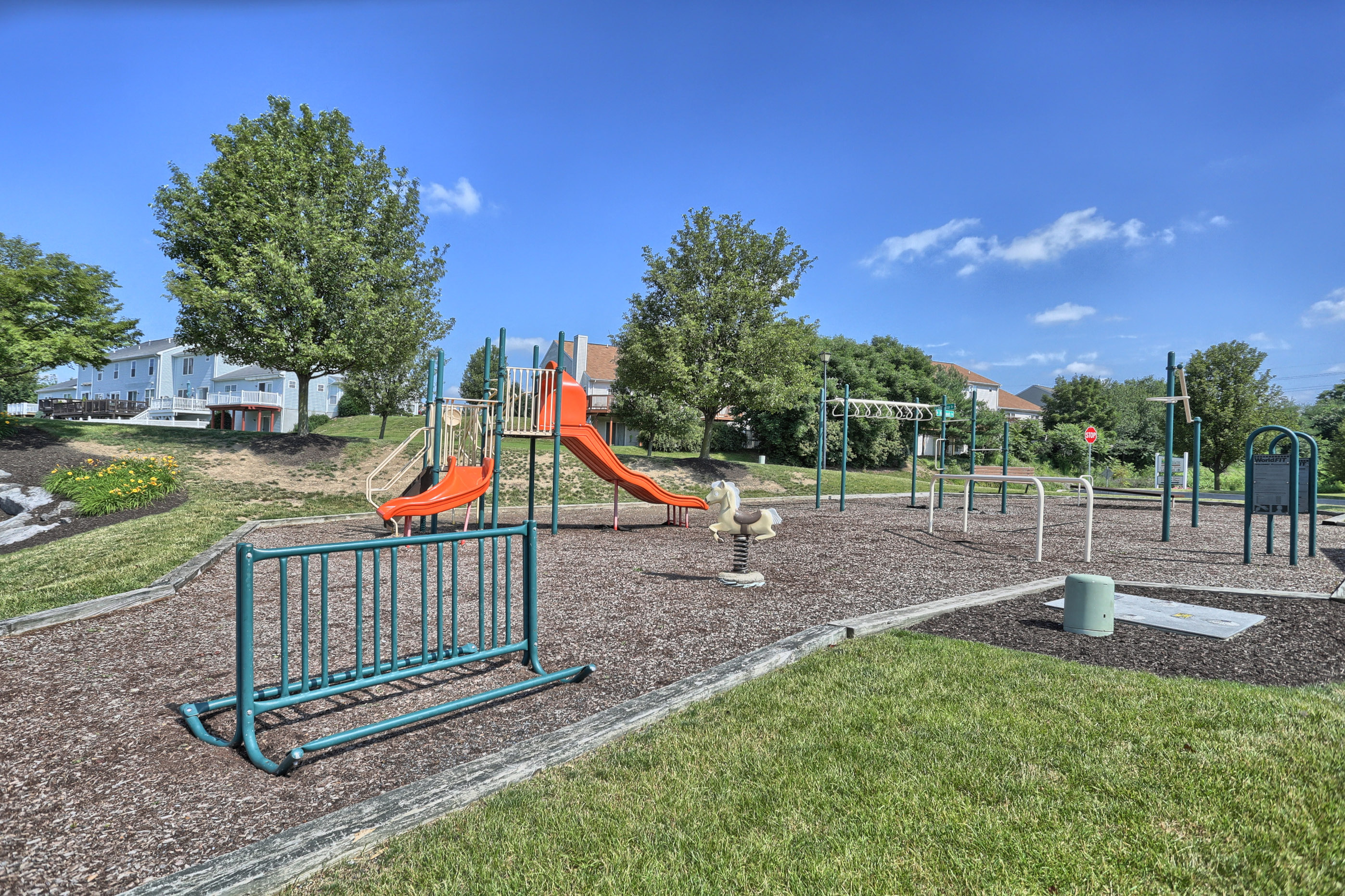 bike rack by playground area