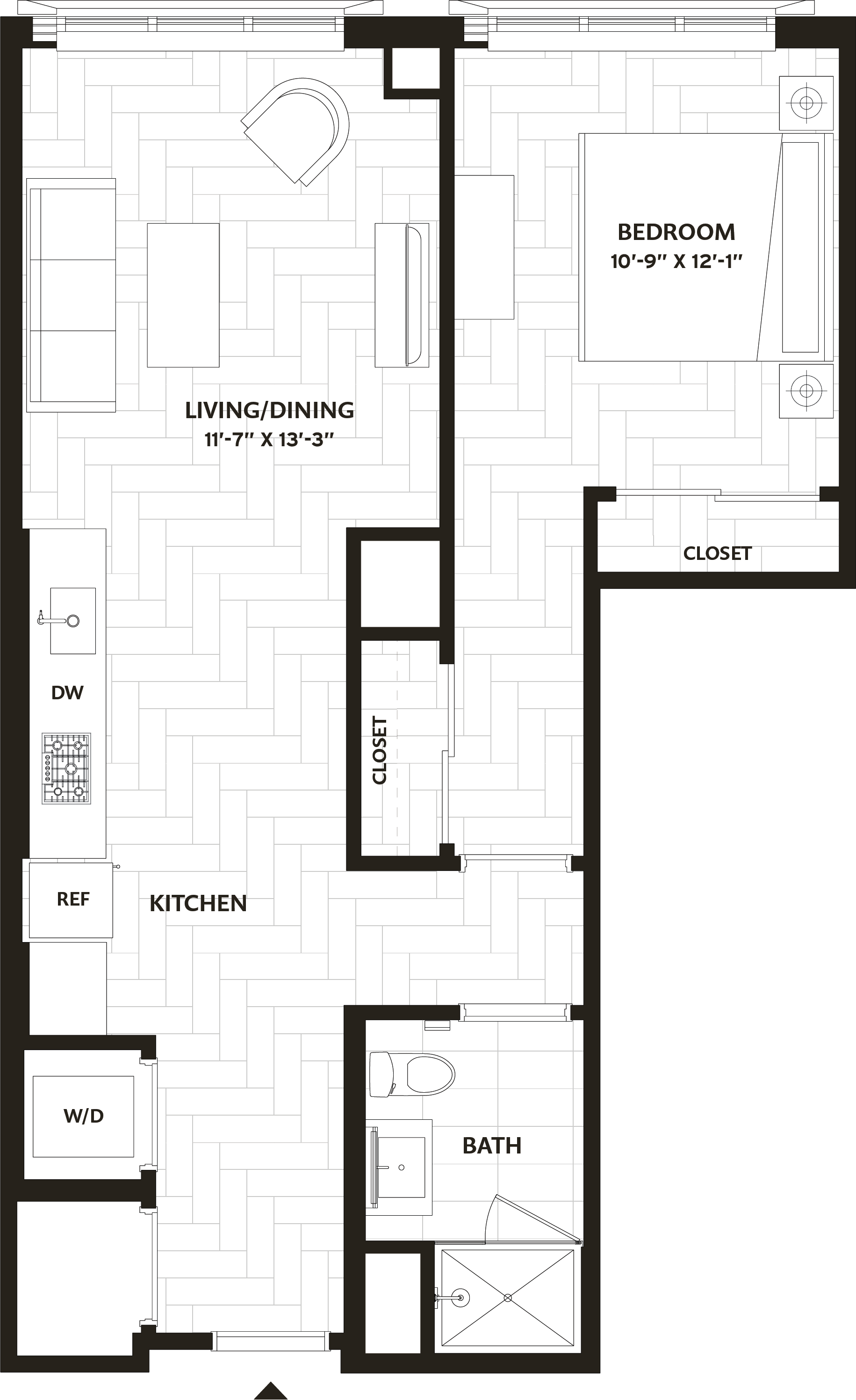1 Bed/1 Bath-A17