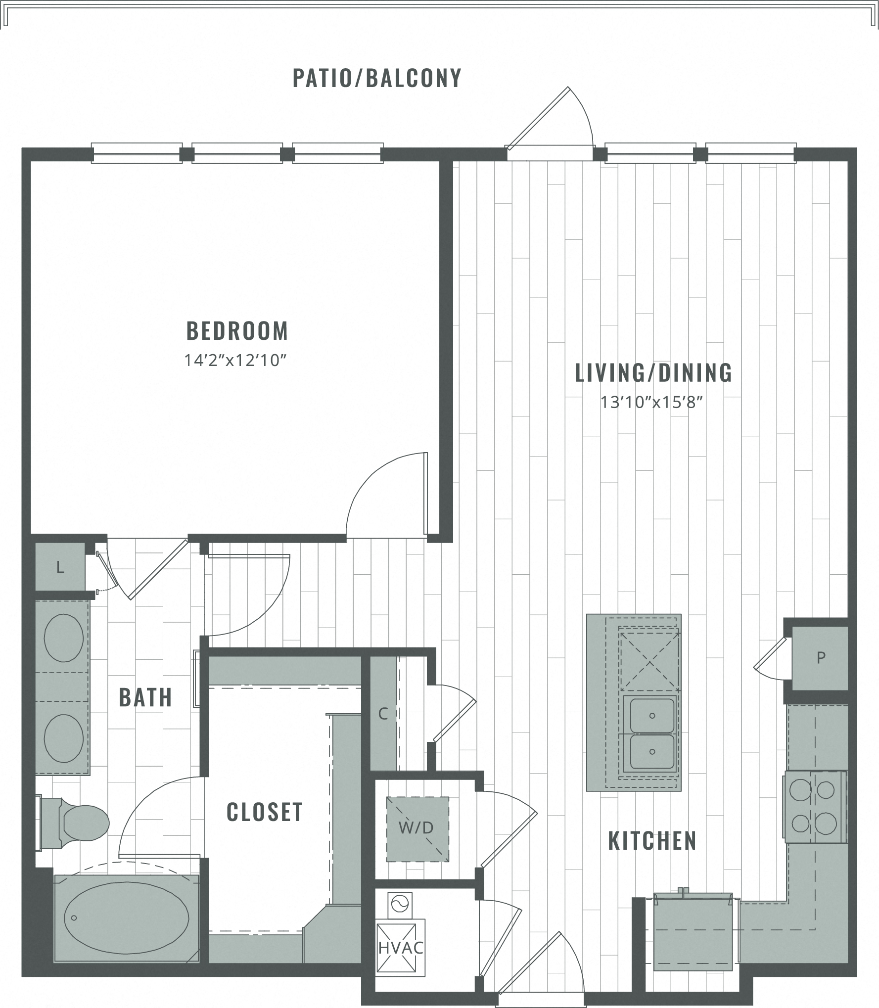 A416 Floor Plan at Bridge at Henley, Texas, 78741