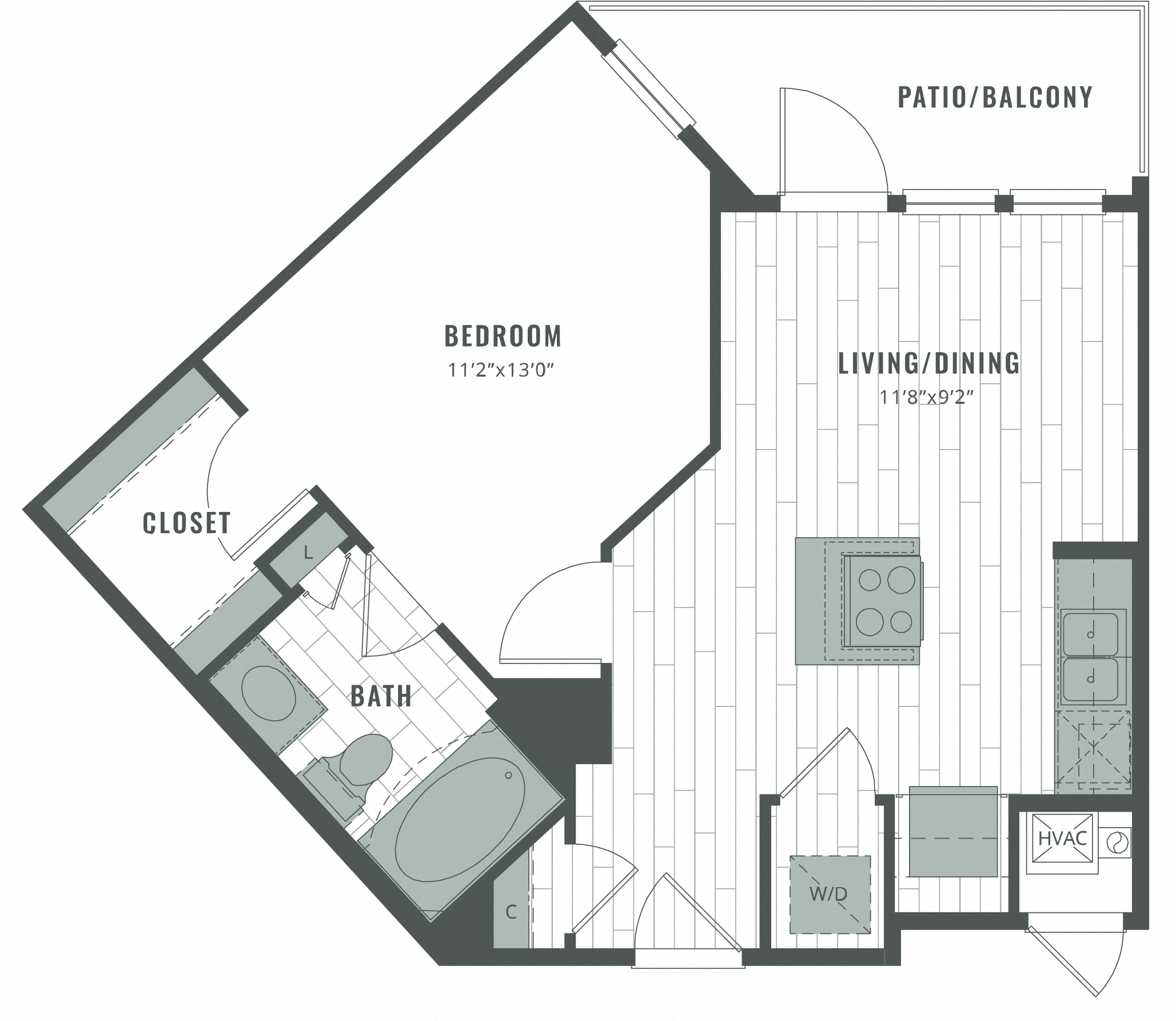 A7 Floor Plan at Bridge at Henley, Austin, TX, 78741