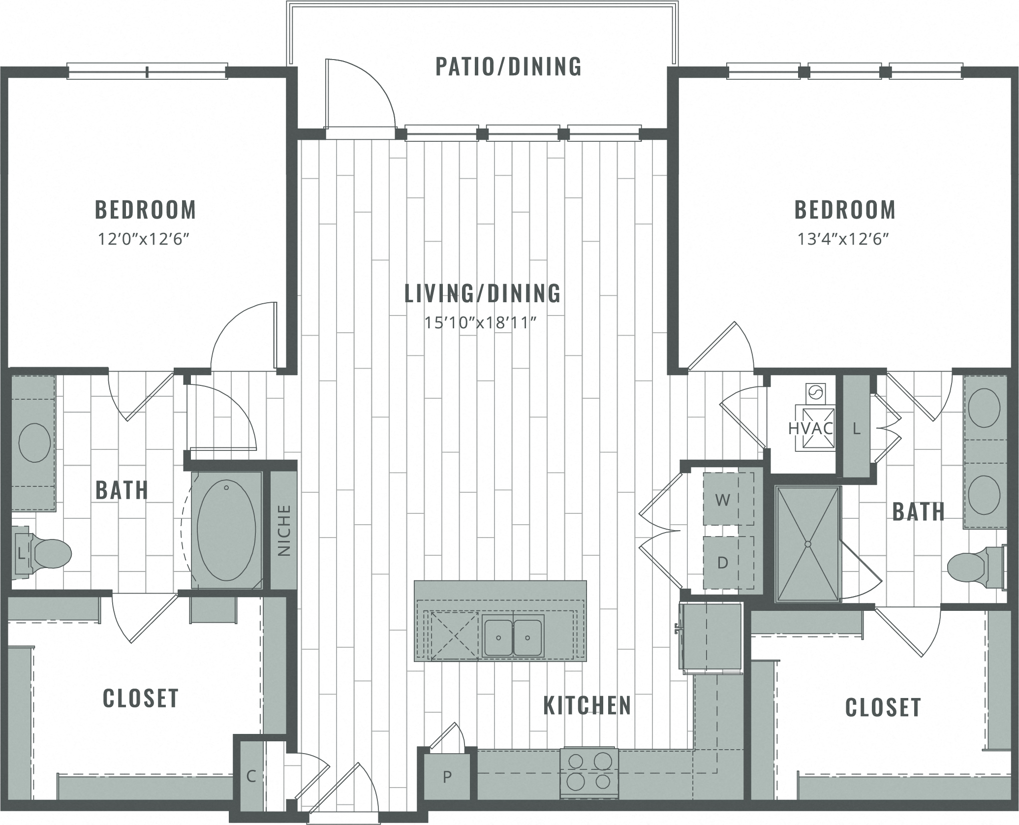 B52 Floor Plan at Bridge at Henley, Austin, Texas