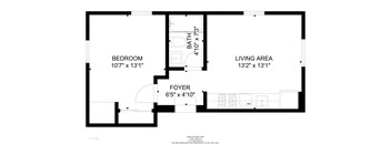 1 Bedroom, 1 Bathroom