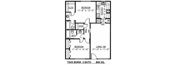 2 BDRM- 2 BATH FL